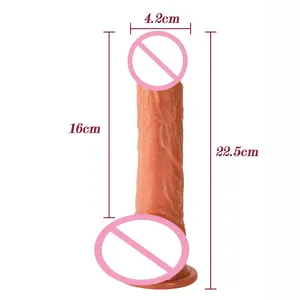 Realistic Dildo for Women with Flared Suction Cup Base Flexible Cock with Curved Shaft and Balls for Vagina G-spot and Anal Play
