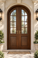 Portes intérieures DEMEA modernes à double vitrage en bois massif insonorisées pour appartement, hall, salon