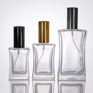 <span class=keywords><strong>30ml</strong></span> 50ml 100mL Pulverizador de tornillo negro mate Botella de perfume recargable Botella de spray de vidrio rectangular - Product Image 1
