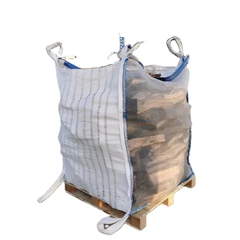 換気されたバルクバッグは、保存された製品が呼吸できるように気流を最大化するように設計されており、木材に一般的に使用されています