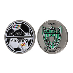 Crea la Tua Moneta Personalizzata con Logo, in Lega <span class=keywords><strong>di</strong></span> Zinco, Smalto Morbido, per Club <span class=keywords><strong>di</strong></span> Calcio, Arbitri, Moneta da Lancio, Token - Product Image 4