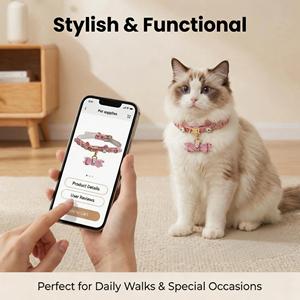 Collier <span class=keywords><strong>de</strong></span> luxe pour chat en gros - Design original 'Cœur <span class=keywords><strong>Secret</strong></span>' - Accessoire pour animaux <span class=keywords><strong>de</strong></span> compagnie au style délicat pour boutiques haut <span class=keywords><strong>de</strong></span> gamme - Product Image 4