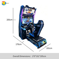 Machine d'arcade de course automobile de divertissement, simulateur de conduite de voiture à monnayeur