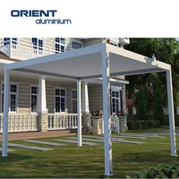 Gazebo de Patio Automatique Arches Extérieures Pergola Aluminium Bioclimatique Ouverture Pergola à Toit Persienne