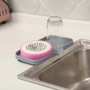 Draining Mat Silicone Sink Water Collection Non Slip Countertop Mat Faucet Splash Proof Kitchen Accessory - Product Image 1
