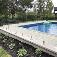 Prix de gros : Spigots modernes en acier inoxydable 304 noir pour balustrade ronde, clôture de piscine, garde-corps en verre sans cadre, LED