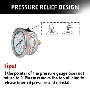 तेज सटीक पीतल थ्रेड आकार माप पूर्ण रेडियल अक्षीय स्थापना तापमान दबाव गेज - Product Image 6