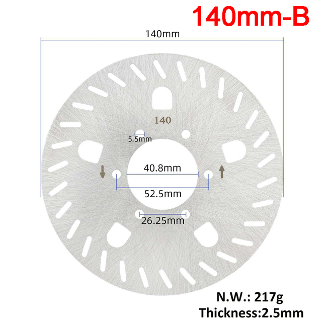 GUYON 140mm Stainless Steel Silver Brake Disc 6 Screws Hole High-quality Durable Easy Install for Segway Ninebot Scooter Parts