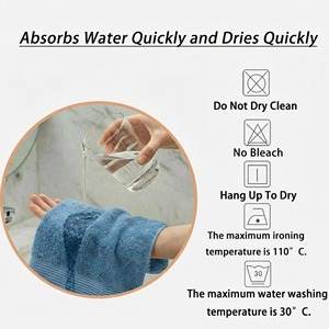100% Cotton Woven Antimicrobial Soft Washed Towel <b>Set</b> Skin-friendly Luxury for Hotel Beach Bathroom Use - Product Image 3