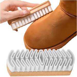 <span class=keywords><strong>Brosse</strong></span> en bois crêpe en cuir suédé, <span class=keywords><strong>brosse</strong></span> à crêpe résistante pour chaussures en <span class=keywords><strong>nubuck</strong></span> bottes sacs sacs à main vestes, détachant en cuir nappé - Product Image 2