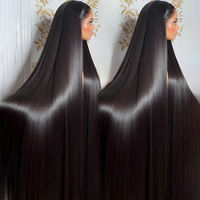 Perruque Lace Front sans colle 13x6 en cheveux humains brésiliens bruts, vierges, cuticules alignées, ultra-lisses.