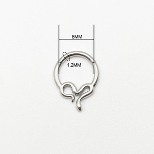 Joias Personalizadas em Aço Inoxidável para Piercing DIY Atacado em Lote Anel de Septo em Forma de Cobra Piercing de Cartilagem - Product Image 3