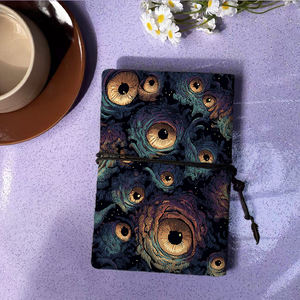 Vintage A6 fatti a mano chiusura cravatta taccuino pagine rimovibili regalo premuroso per gli appassionati di vino con molti occhi su Cosmic - <span class=keywords><strong>Lik</strong></span> - Product Image 3