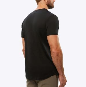 T-Shirt a manica corta OEM da uomo con motivo a stampa stile curva con motivi in bianco a 180g 200g 220g tessuto <span class=keywords><strong>Jersey</strong></span> prezzo - Product Image 5