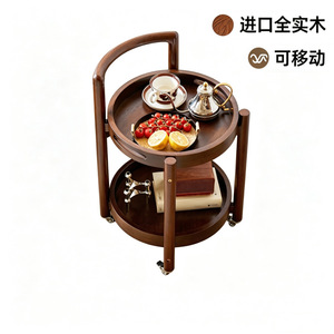 Wood Side <b>Table</b> Round <b>Coffee</b> <b>Table</b> With Tray For Living Room And Bedroom Use - Product Image 5