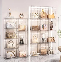 Boîte de rangement en plastique anti-poussière, vitrine en PP pour figurines, parfums, chaussures, forme rectangulaire, rangement et organisation pour bébé