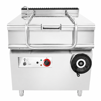 Poêle à braiser électrique inclinable avec corps en acier inoxydable, équipement de cuisine commerciale pour services de restauration