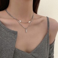 Nouveau design, collier double couche pour clavicule, simple et élégant, accessoires de marque superposables