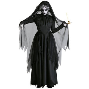 Coldker <span class=keywords><strong>2022</strong></span> Drop Ship Halloween Diablo Vocaloid Cosplay disfraz fantasma novia negro Ángel <span class=keywords><strong>bruja</strong></span> Falda larga vampiro Cosplay fiesta - Product Image 5