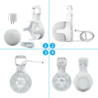 Support mural pour HomePod Mini Bangcheer, lot de 2, en plastique ABS blanc, durable, résistant à la traction, gain de place