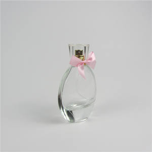 Flacone di Profumo Premium in Vetro Trasparente da 100 <span class=keywords><strong>ml</strong></span> con Fiocco Rosa - Product Image 2