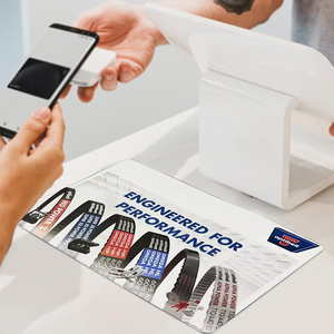 Estera de mostrador de promoción de publicidad de ventana de escritorio intercambiable de tamaño personalizado - Product Image 1