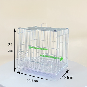 Vente en gros de haute qualité galvanisé antirouille pour la reproduction des oiseaux perroquets <span class=keywords><strong>Cages</strong></span> à oiseaux en métal Cage à oiseaux empilable - Product Image 4
