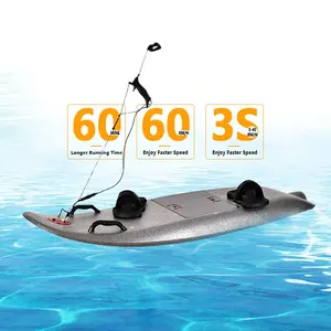 Papan selancar elektrik, olahraga air kualitas tinggi elektrik papan selancar Motor kekuatan 12kW 60km/jam Jet Surfboard elektrik bermotor