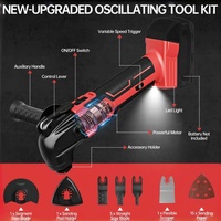 Herramienta Multiusos Oscilante Inalámbrica para Batería Milwaukee de 18V, para Raspar, Lijar, Cortar Madera, Sin Escobillas, 6 Velocidades Variables