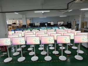 Ngoài Trời Có thể đọc được quảng cáo di động hiển thị sạc kỹ thuật số biển Battery Powered di chuyển hiển thị kỹ thuật số với bánh xe - Product Image 4