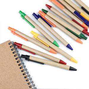 Sites d'achat en ligne les moins chers Stylo en papier promotionnel Stylo à bille en papier recyclé personnalisé avec papier à rouler - Product Image 1