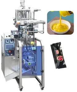 Automatic roll film plastic ice cream water yogurt jelly honey peanut butter cup filling and packing machine