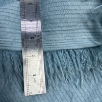 Fausse fourrure de mouton bouclée personnalisée bleu longue pile à la mode 100% polyester fausse fourrure de lama tissu pour vêtements