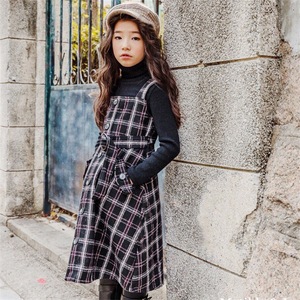 Nouveaux produits : Robe à bretelles rayée pour filles, modèle scolaire, achat direct de Chine - Product Image 2