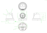 2MP Analog Security Turret Camera,4-in-1(TVI/CVI/AHD/CVBS),Color-Vu,F1.0 Super Aperture,Full Color,Built-in Mic,Full Metal,NTSC