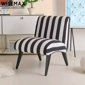 WISEMAX Muebles de Sala, Sillones Modernos, Sofá Moderno, Silla de Descanso, Silla de Diseño con Rayas Blancas y Negras para Sala de Estar - Product Image 3