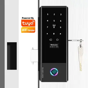 Wifi electronica office deadbolt handprint keamanan ttlock cerradura inteligente kaca pintar kunci pintu sidik jari