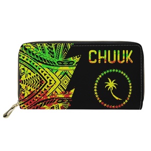 Stampa a sublimazione <span class=keywords><strong>digitale</strong></span> 3D Polinesia Chuuk alla moda con cerniera portafoglio lungo stampato su richiesta porta carta di credito - Product Image 2