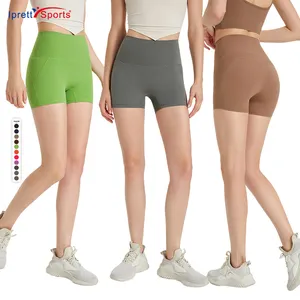 Tummy Control Sports Booty Yoga Shorts Women High Waist Running Fitness Wear Gym Shorts Girls Athletic Shorts