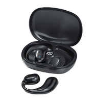 2023 earphone olahraga nirkabel F60, earbud Stereo nirkabel TWS konduksi tulang game terbuka dapat dipakai