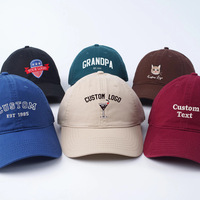 Casquette de baseball unisexe en coton 6 panneaux, personnalisable avec logo brodé de haute qualité, couleur unie, boucle métallique, style Dad Hat