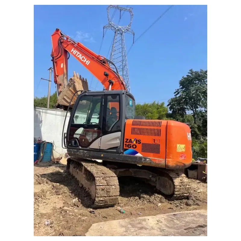 High performance 16 tons Japanese original second-hand Hitachi ZX160 small crawler excavator spot sales