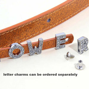 <span class=keywords><strong>Collar</strong></span> de Lujo Personalizable Moderno para Perros Pequeños, de Microfibra Sólida con Letras de Diamantes de Imitación y Purpurina DIY - Product Image 5