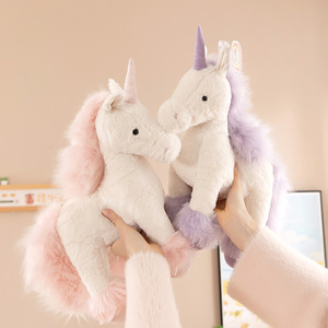 Peluche Personalizzato Realistico di Unicorno in Piedi, Simpatico Cavallo <span class=keywords><strong>Pony</strong></span> Imbottito per Decorazione Casa - Product Image 2