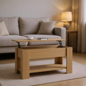 Tavolino da Caffè in Legno Ingegnerizzato Rovere Sonoma 39.8x19.3x20.5 Pollici, Design Moderno, Estensibile, Arredamento per Soggiorno - Product Image 2