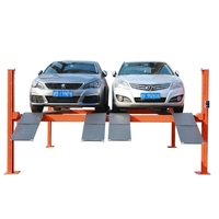 Élévateur de voiture hydraulique à quatre poteaux, double largeur, type jumeau, pour 4 véhicules, avec verrou de sécurité multi-niveaux, pour garage domestique et usage amateur