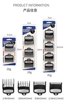 Set Sisir Pandu Mesin Cukur Rambut Profesional Berbagai Ukuran, Aksesoris Pelindung Trimmer untuk Pemotongan Presisi, Salon Barber, Logo Custom