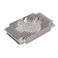 Dissipateur thermique en aluminium 6063, moulage par extrusion personnalisé, usinage CNC, service d'anodisation pour le refroidissement électronique industriel