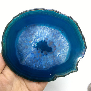 Rodajas de ágata natural de alta calidad Posavasos de piedra semipreciosa Premium para ventas de regalos Ágata de cristales naturales de alta calidad - Product Image 2