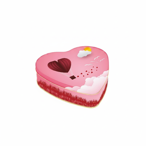 Kontensan EF001K0 236x236x60 mm <b>Balloon</b> Pink <b>Heart</b> Shape Metal Box with 1.9L Lid Decorative Storage with Unique <b>Heart</b> Design - Product Image 2